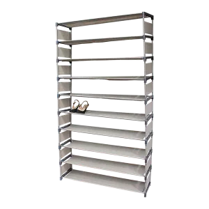 10 Tiers Stackable Shoe Rack, Lightweight Foldable, 50 Pair