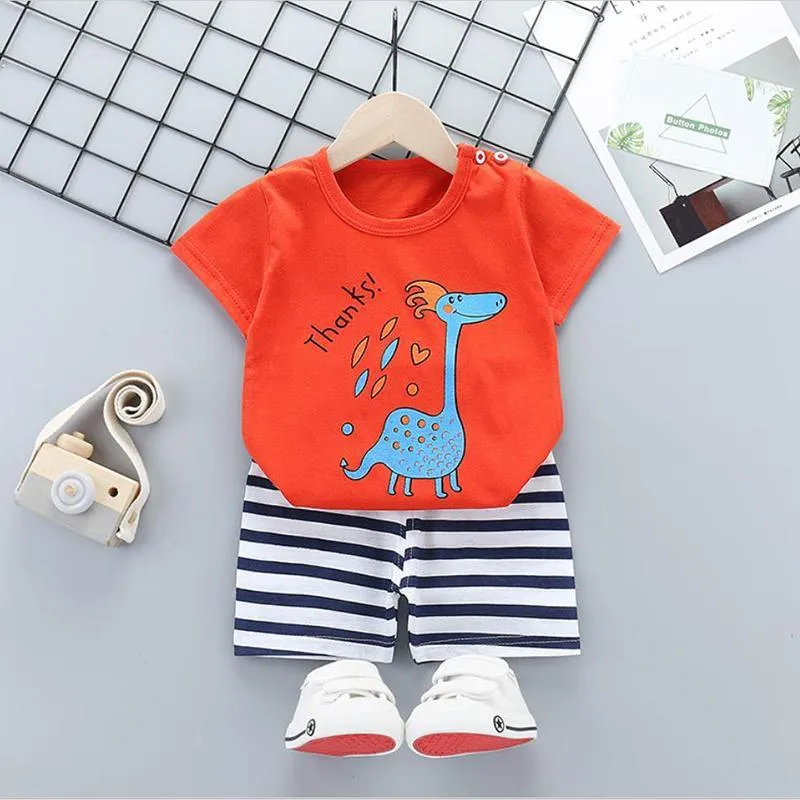 2pcs Cute Prints T-shirt and Pants No Shoes