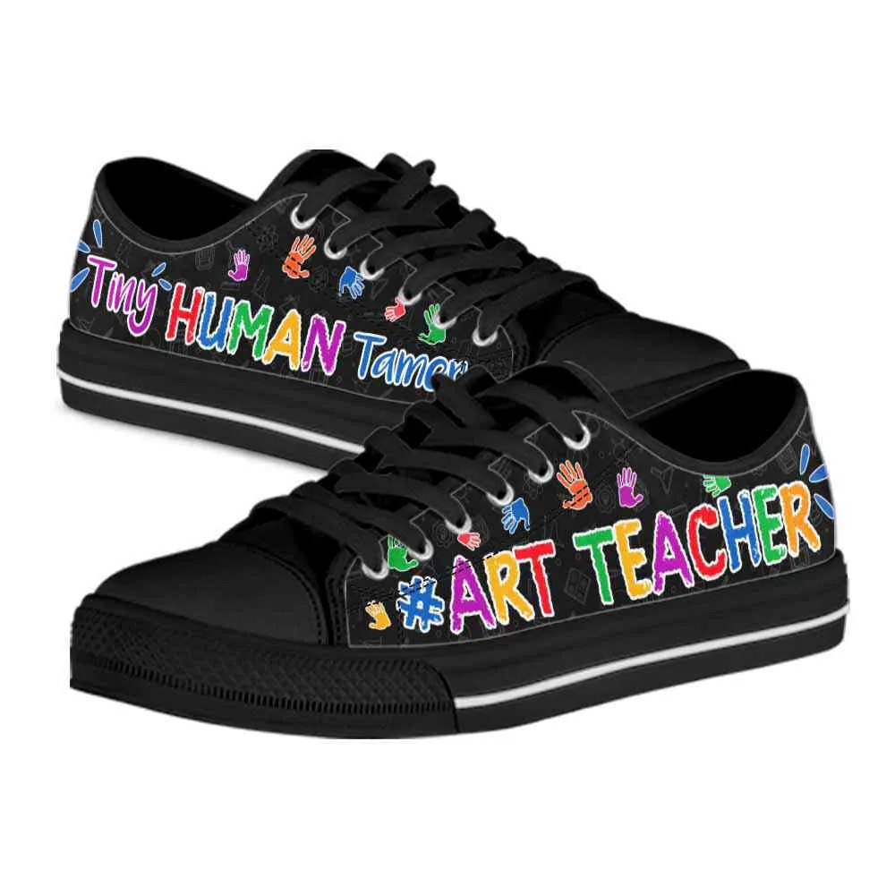 Art Teacher Tiny Human Tamer Low Top Shoes, Teacher Shoes, Low Top Sneakers