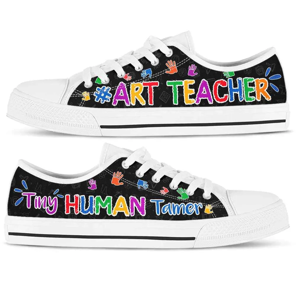 Art Teacher Tiny Human Tamer Low Top Shoes, Teacher Shoes, Low Top Sneakers