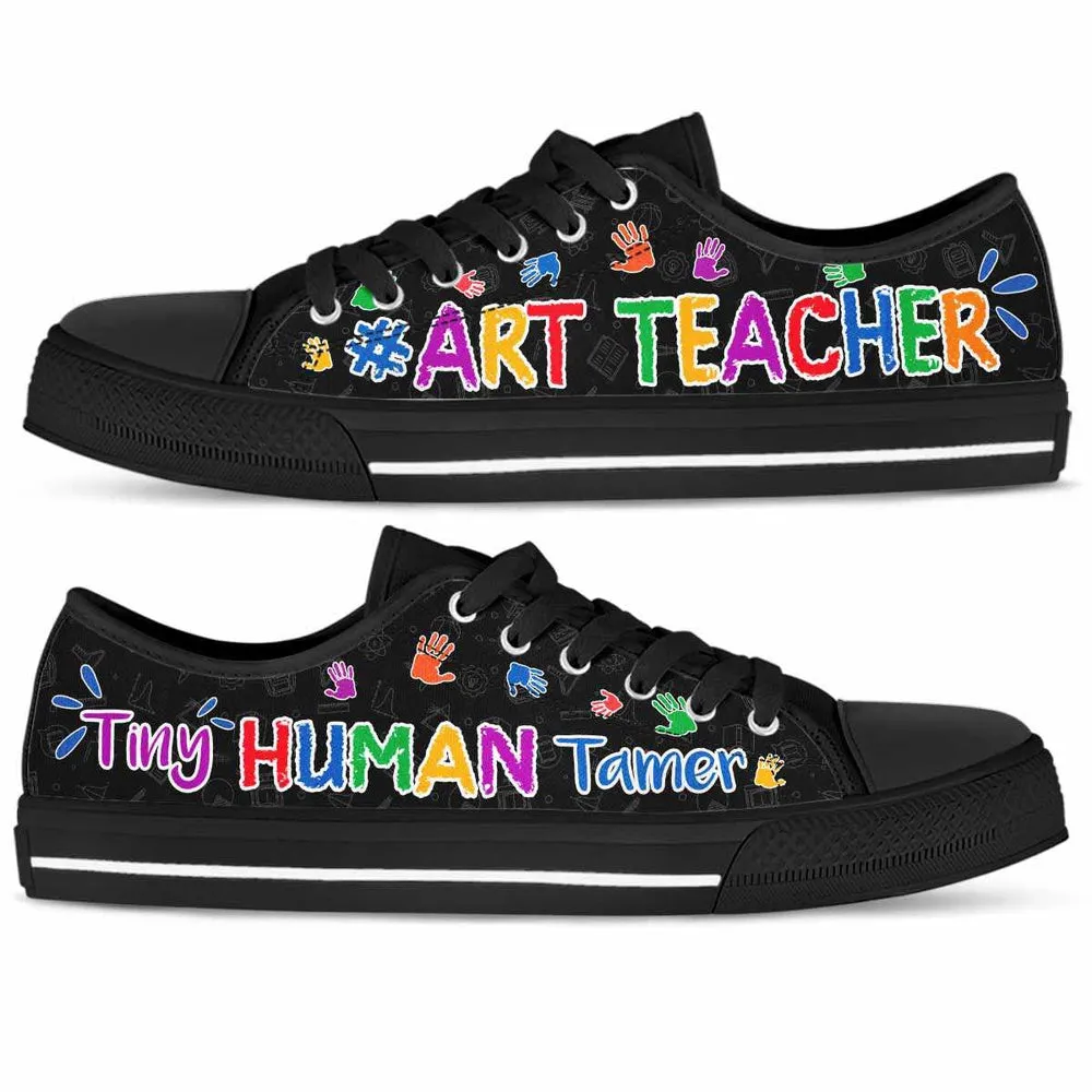 Art Teacher Tiny Human Tamer Low Top Shoes, Teacher Shoes, Low Top Sneakers