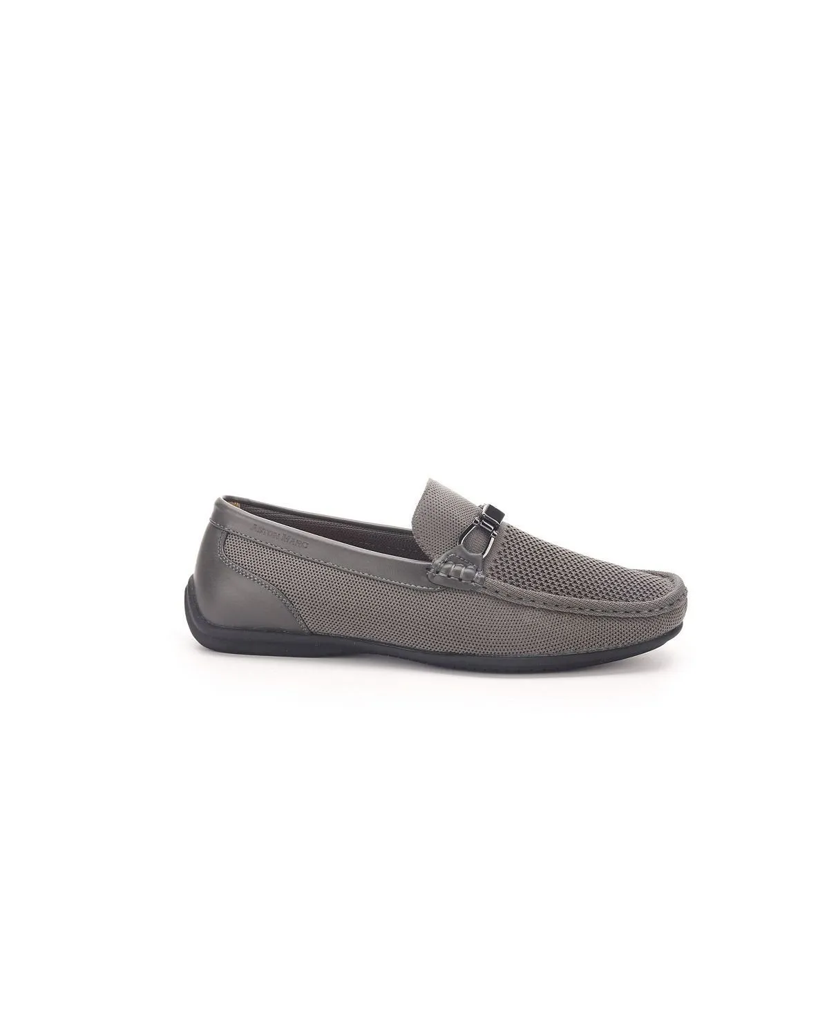 Aston Marc Men's Knit Moccasin Loafers, Gray