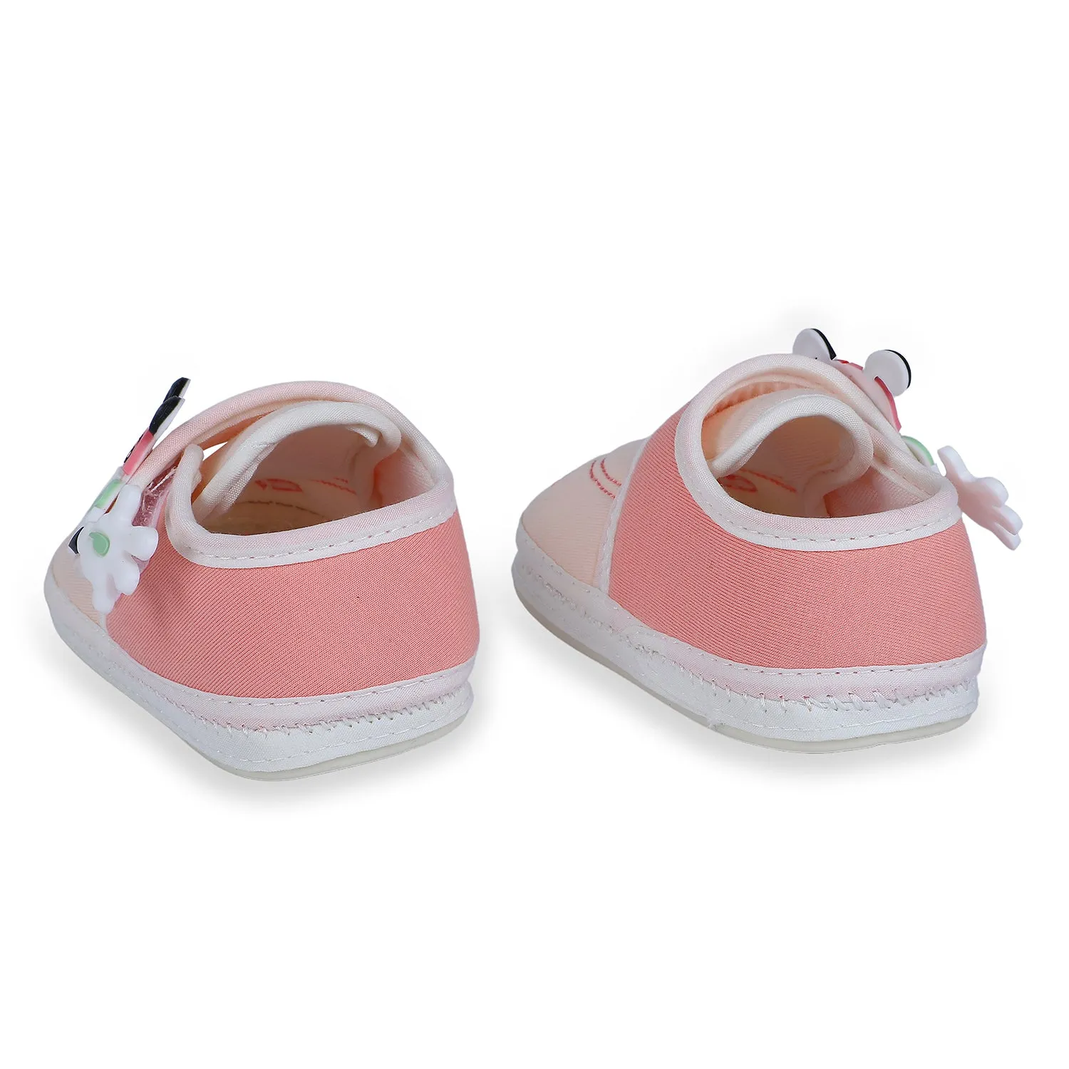 Baby Moo Puppy Face Soft Sole Anti-Slip Booties - Pink