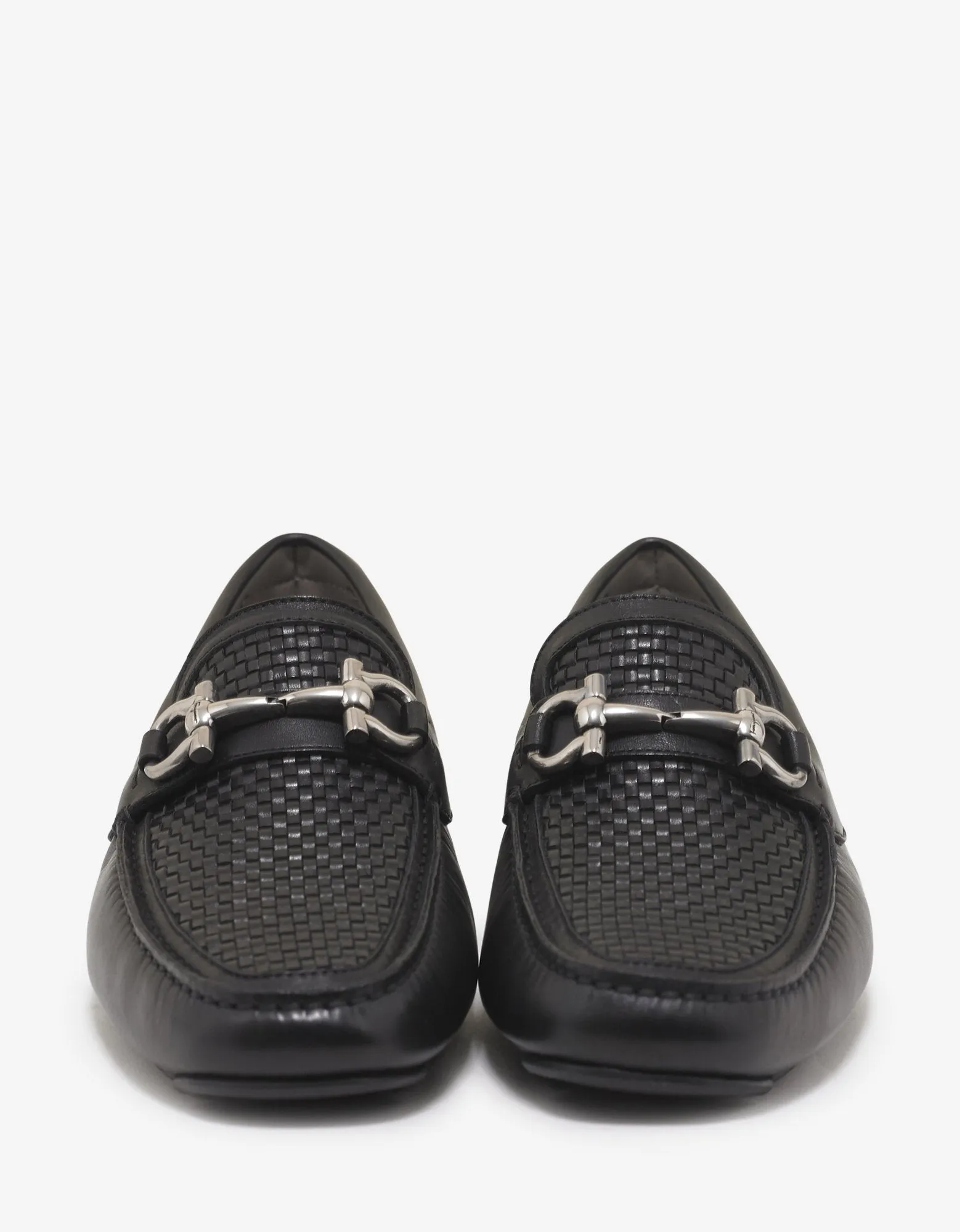 Black Parigi Basket Weave Driving Shoes