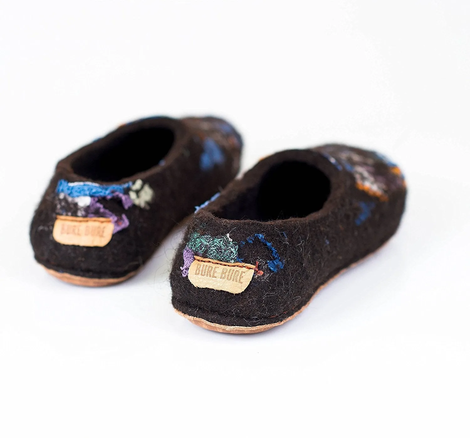 BureBure Rustic Felted Wool and Linen Slippers for Men