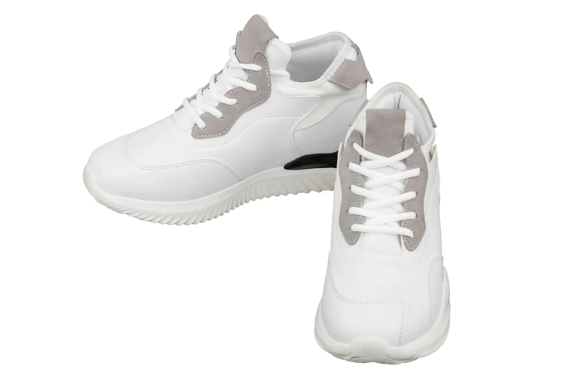 CALTO - S4204 - 3.2 Inches Taller (White) - Lightweight Sneakers