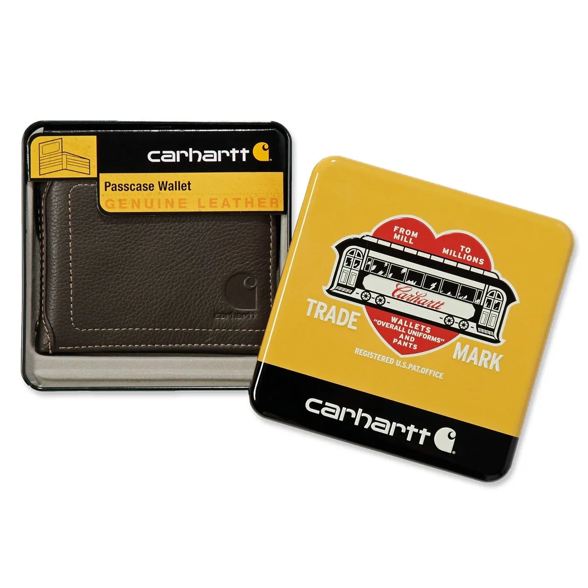 Carhartt&#x20;61-2201&#x20;Pebble&#x20;Passcase&#x20;Wallet&#x20;-&#x20;Brown