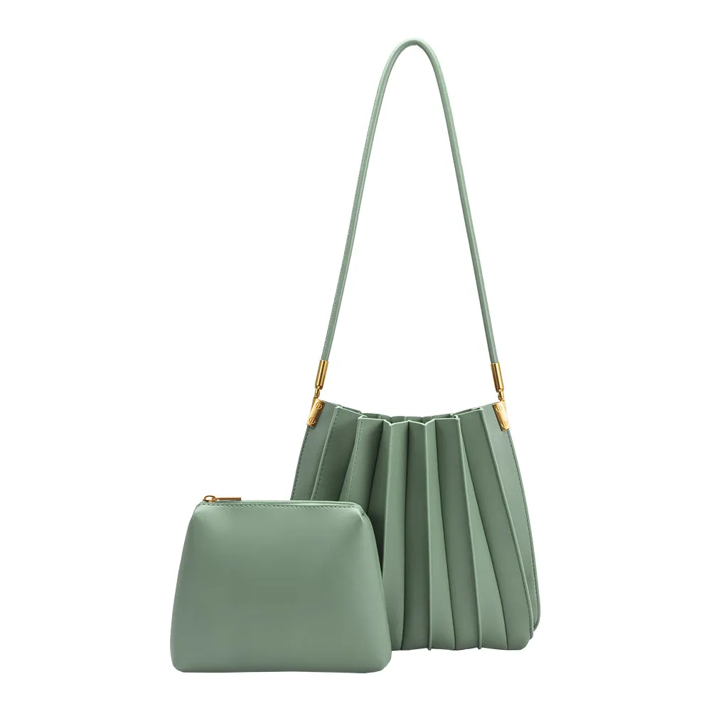 Carrie Sage Medium Shoulder Bag - FINAL SALE