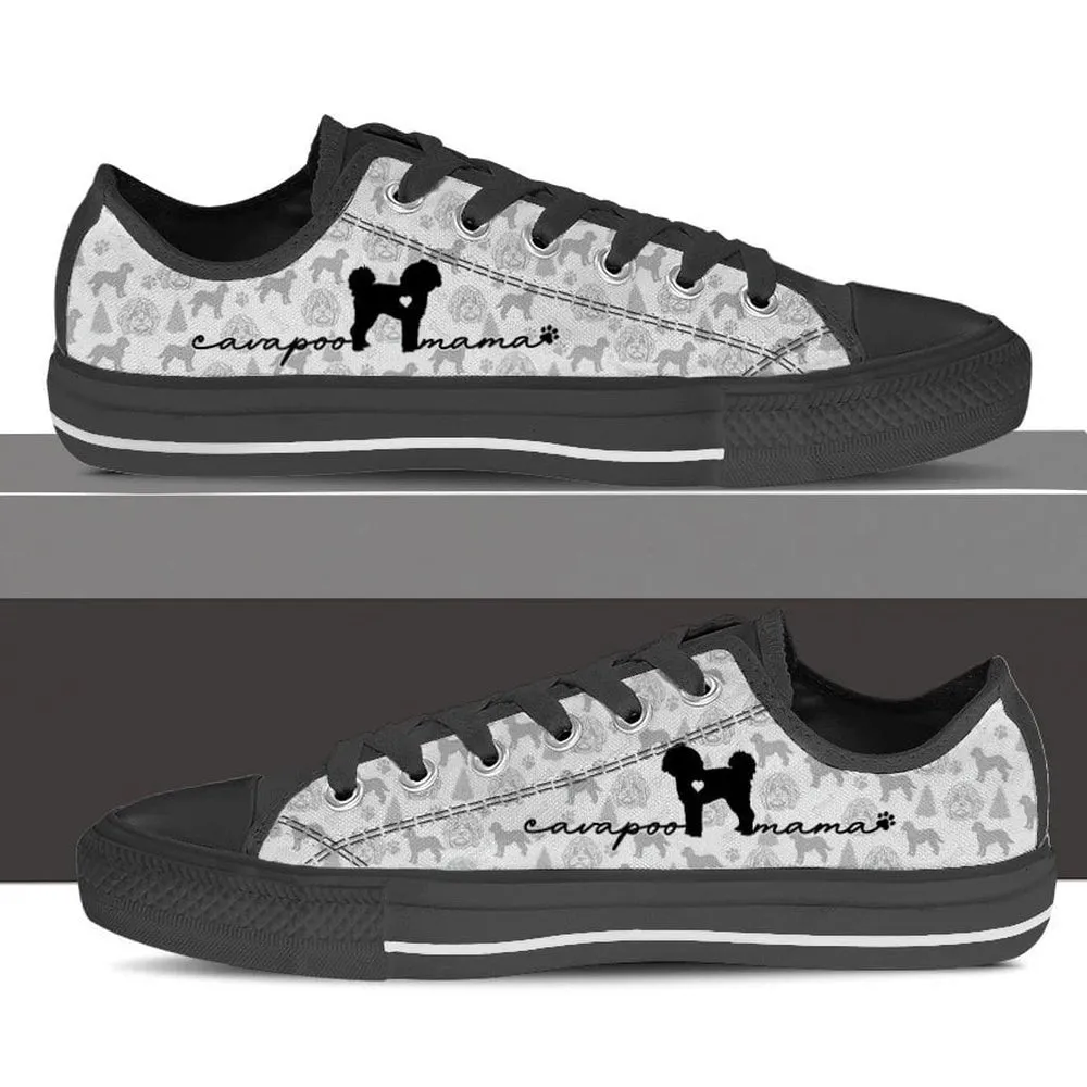 Cavapoo Low Top Shoes, Dog Printed Shoes, Canvas Shoes For Men, Women