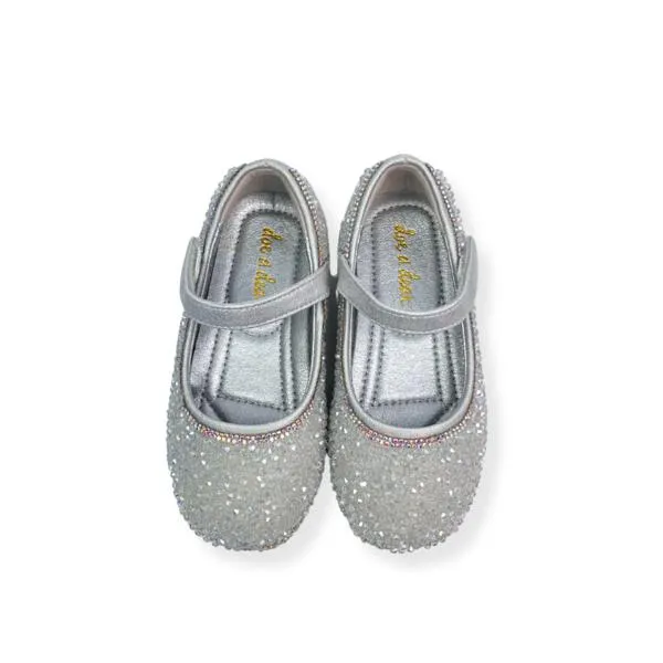 Clear Stone Flat Shoes for Girls