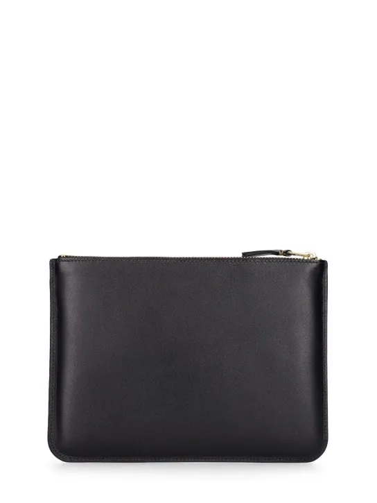 Comme des Garçons Wallet   Leather double-zip pouch 