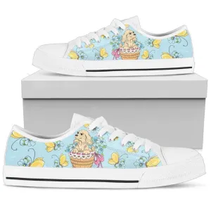 Cute And Comfy Cocker Spaniel Women Low Top Shoes, Low Top Sneaker, Low Top Canvas Shoes