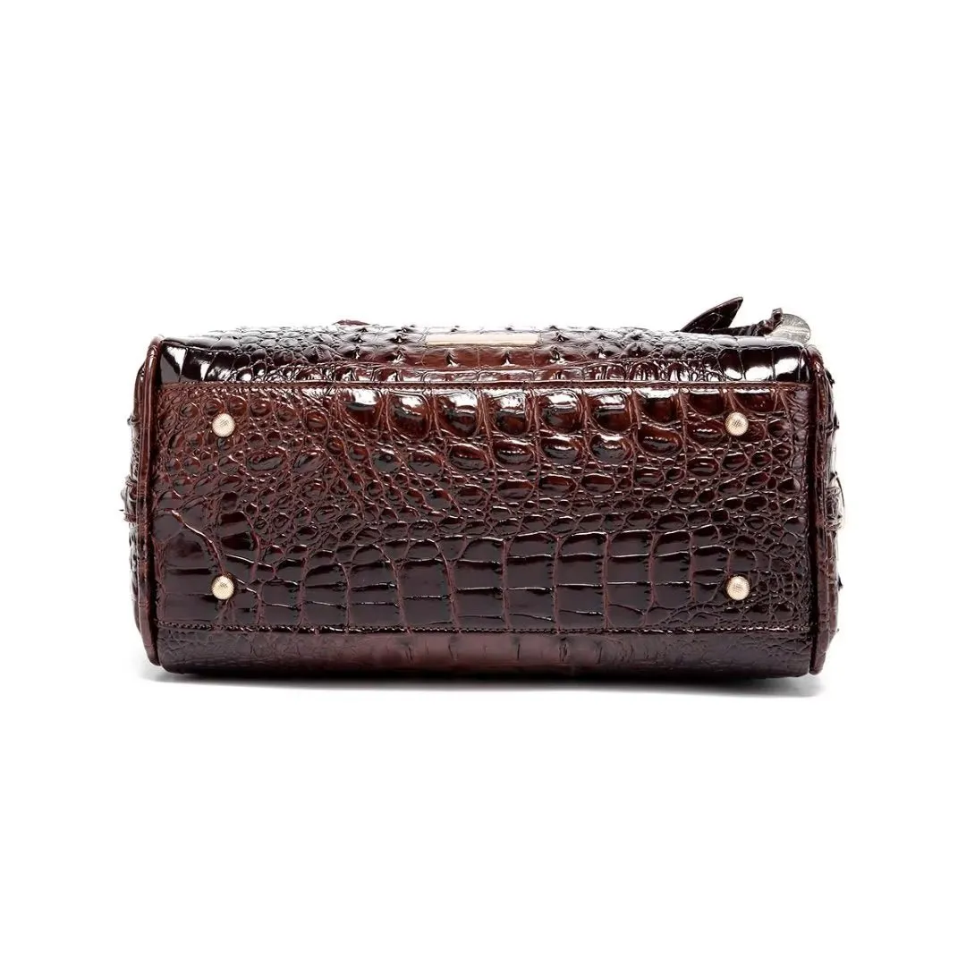 ElegantGator Boston Handbag: Premium PU, Zipper Closure