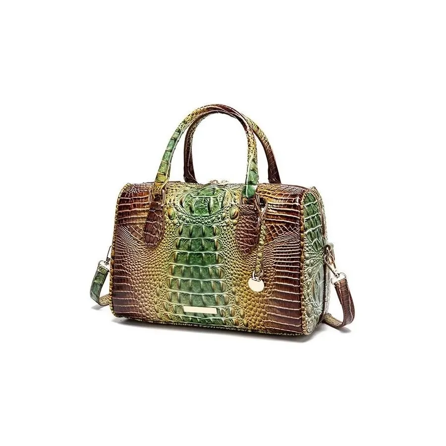 ElegantGator Boston Handbag: Premium PU, Zipper Closure