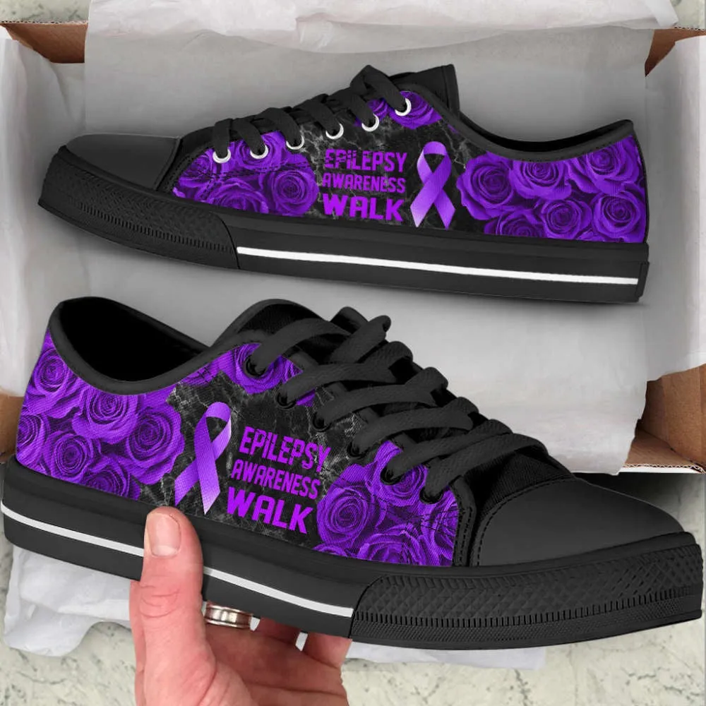 Epilepsy Awareness Shoes Walk Low Top Shoes Canvas Shoes, Best Canvas Shoes, Low Top Sneaker