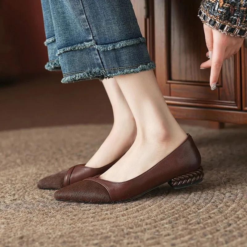 Fashion and Versatile Design Low Heel Ballet Flats for Women