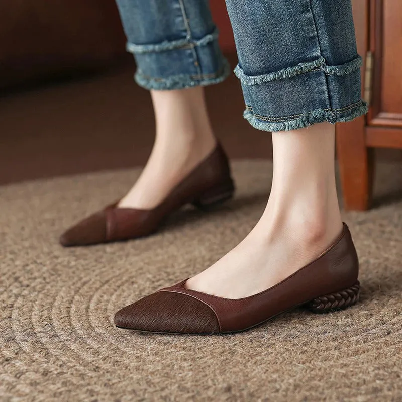 Fashion and Versatile Design Low Heel Ballet Flats for Women