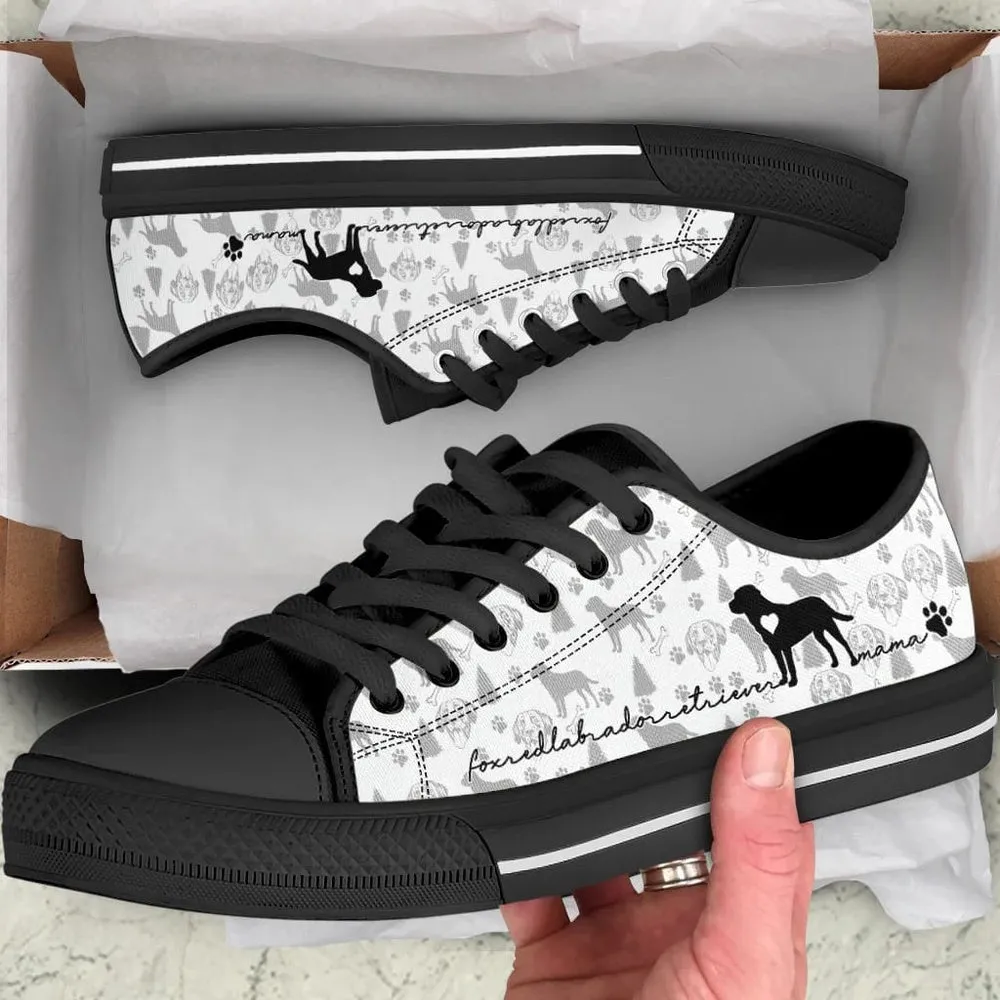 Fox Red Labrador Retriever Low Top Shoes, Animal Print Canvas Shoes, Print On Canvas Shoes