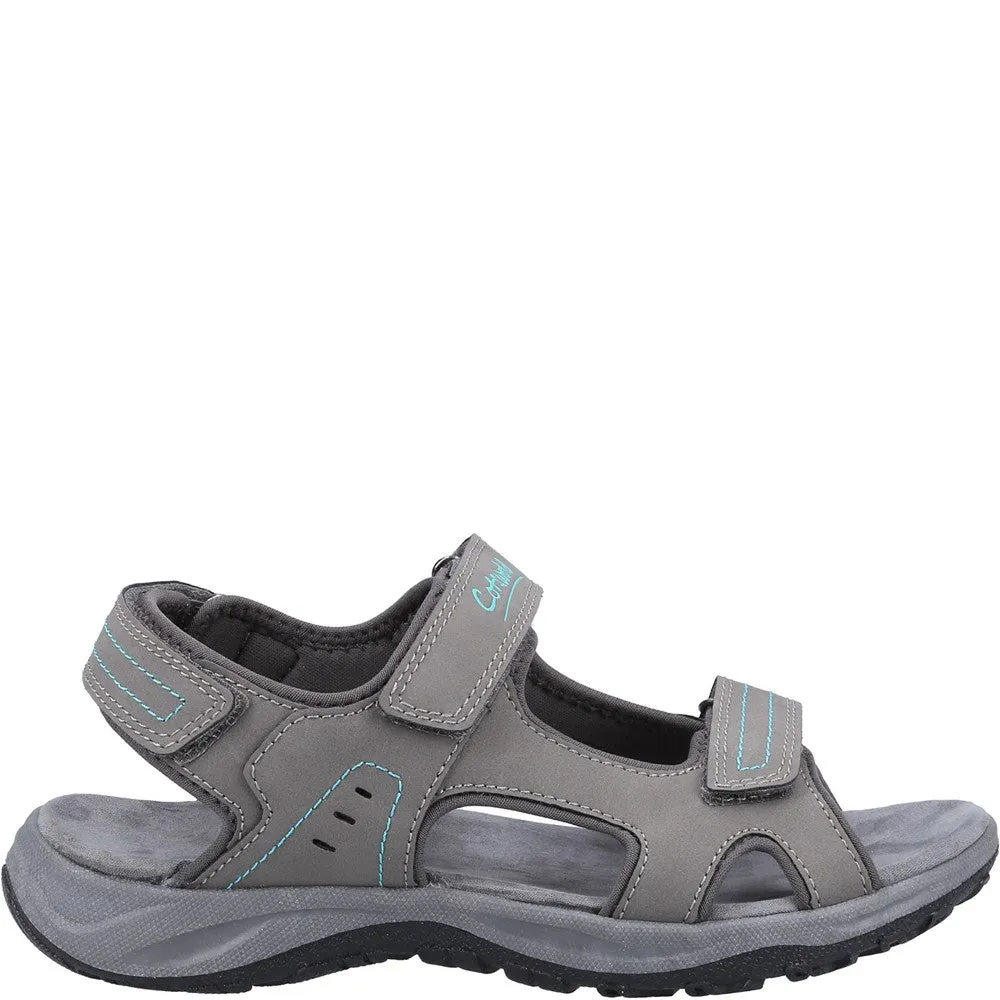 Freshford Recycled Sandals Grey/Turquoise