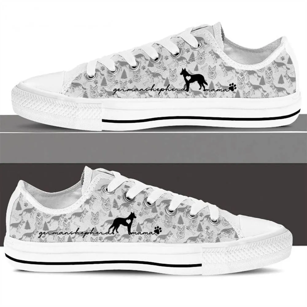 German Shepherd Low Top Shoes, Dog Printed Shoes, Canvas Shoes For Men, Women