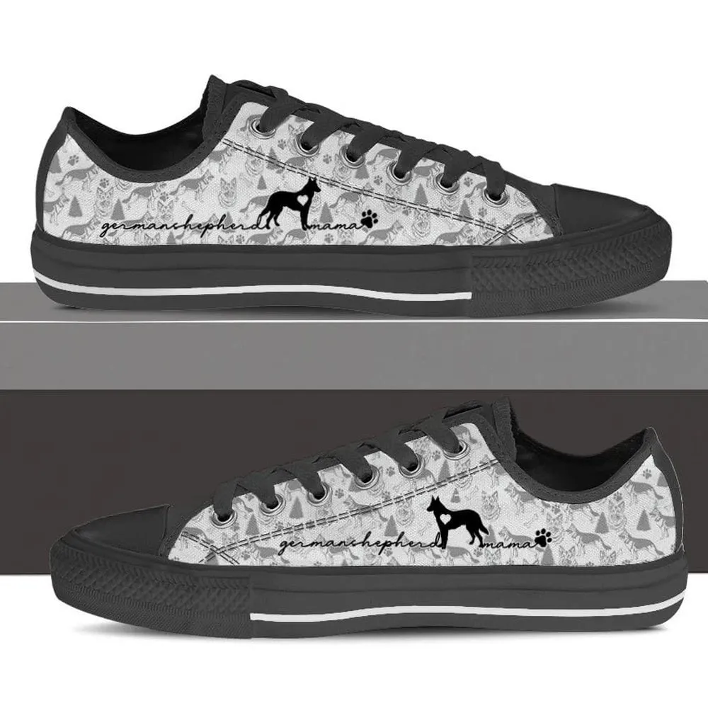 German Shepherd Low Top Shoes, Dog Printed Shoes, Canvas Shoes For Men, Women