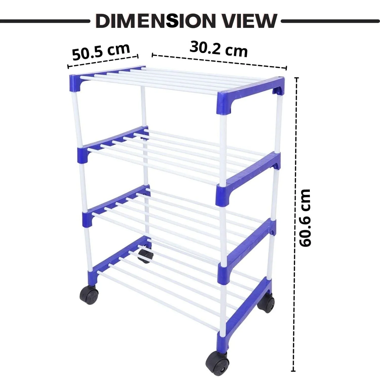 HOMACE Shoe Rack - Versatile Storage Rack with Wheels & Waterproof Cover - Innovative Space-Saving Solution for Footwear, Books, Toys, Clothes, and More - Stylish Organizer for Your Home