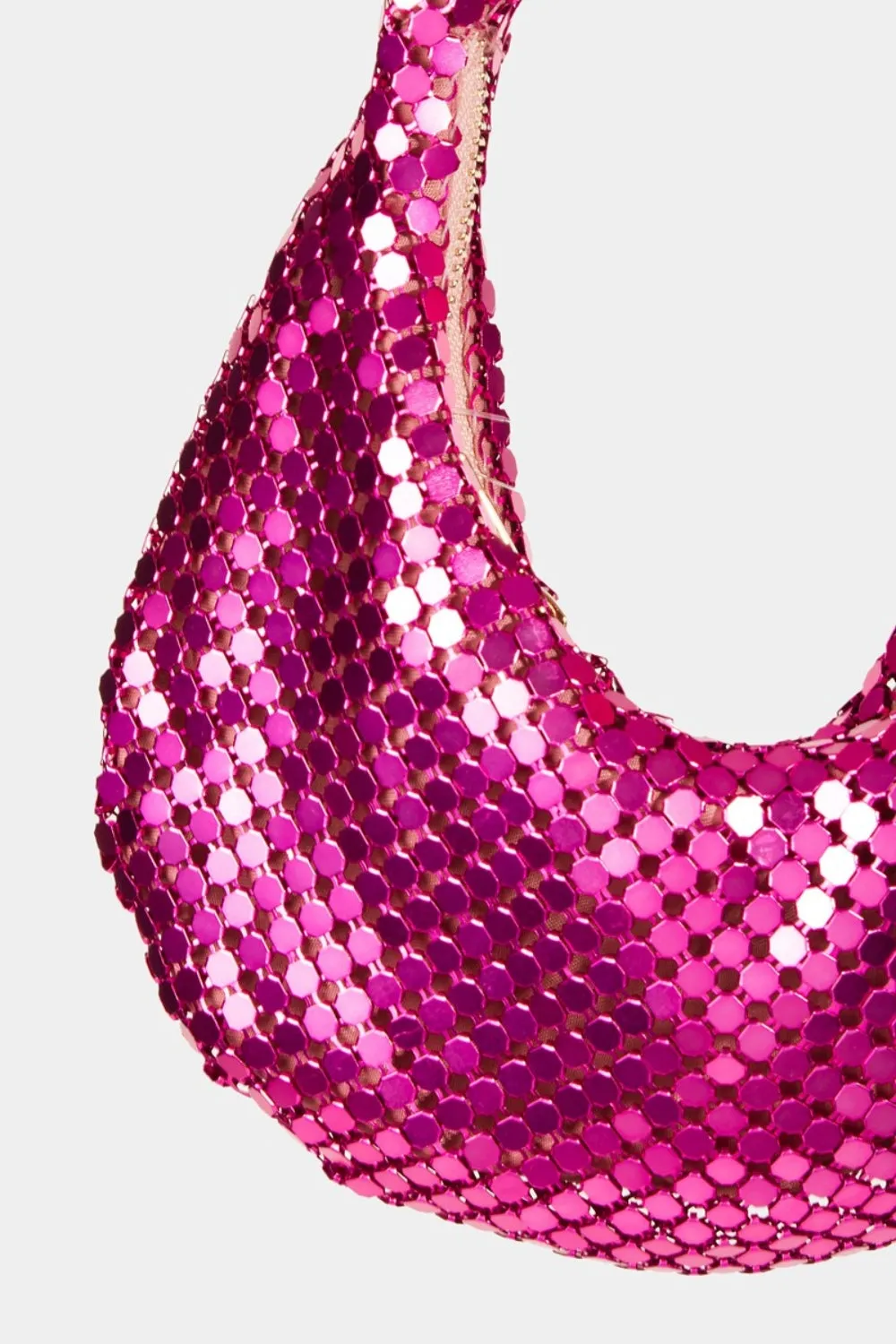 Hot Girl Fame Sequin Disco Shoulder Handbag In Hot Pink