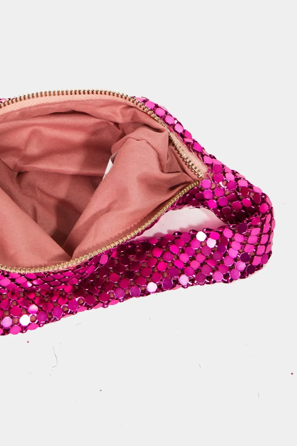 Hot Girl Fame Sequin Disco Shoulder Handbag In Hot Pink