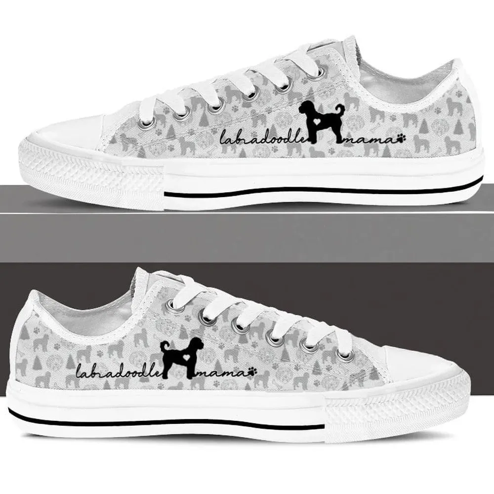 Labradoodle Low Top Shoes - Dog Walking Shoes Men Women, Dog Printed Shoes, Canvas Shoes For Men, Women