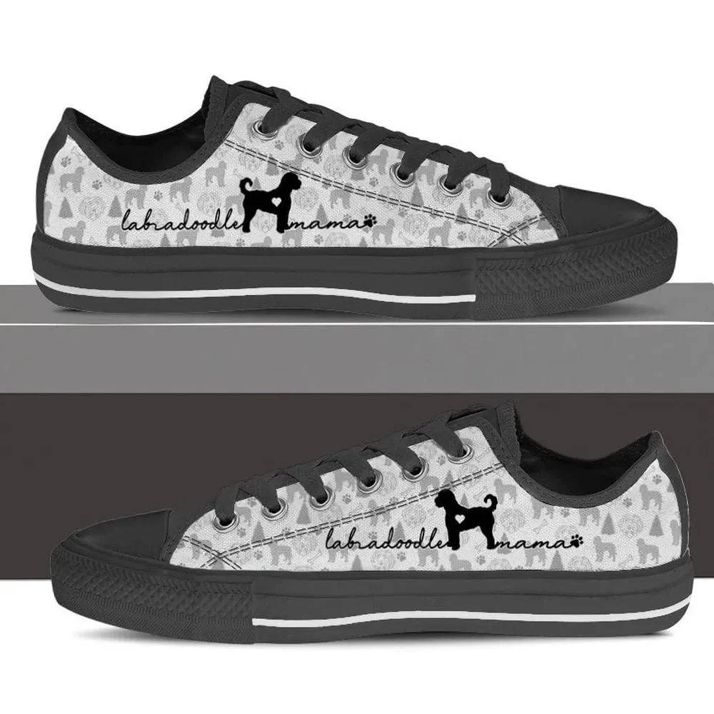 Labradoodle Low Top Shoes - Dog Walking Shoes Men Women, Dog Printed Shoes, Canvas Shoes For Men, Women