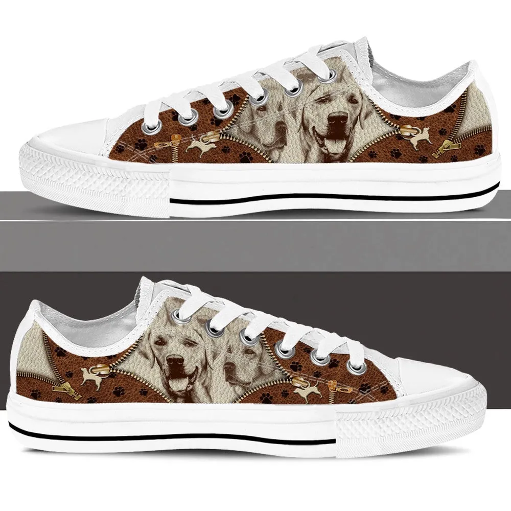 Labrador Retriever Low Top Shoes - Low Top Sneaker - Dog Walking Shoes Men Women, Dog Printed Shoes, Canvas Shoes For Men, Women