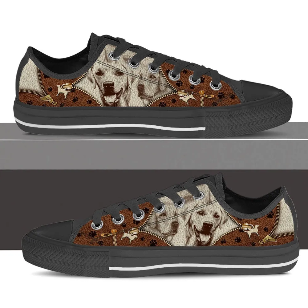 Labrador Retriever Low Top Shoes - Low Top Sneaker - Dog Walking Shoes Men Women, Dog Printed Shoes, Canvas Shoes For Men, Women