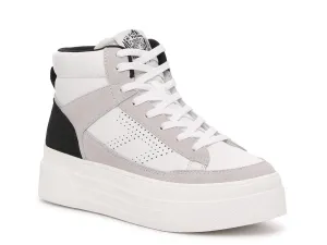 Le TIGRE Midtown high platform sneakers, white/black