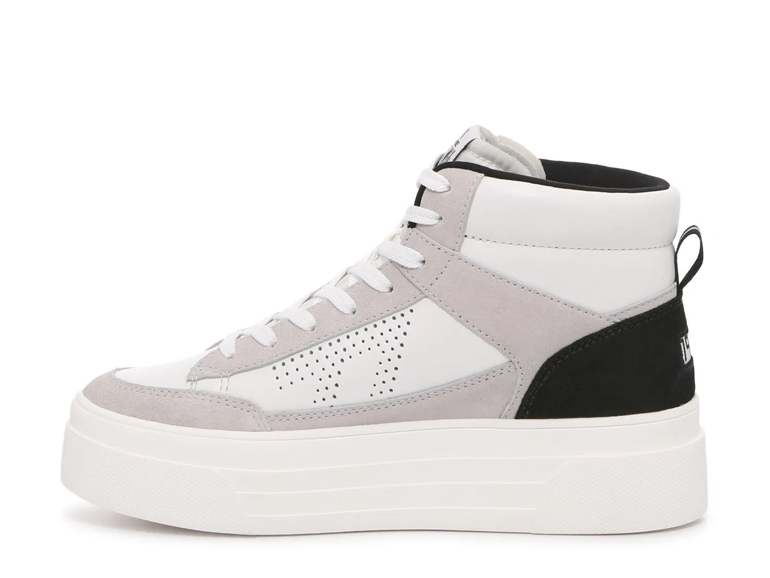 Le TIGRE Midtown high platform sneakers, white/black