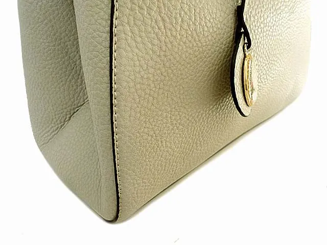 LIGHT GREY MULTI-COMPARTMENT CHAIN HANDBAG WITH STRAP