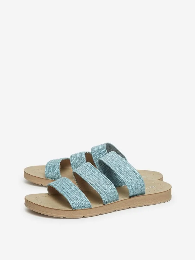 LUNA BLU Blue Multiple Strap Sandals