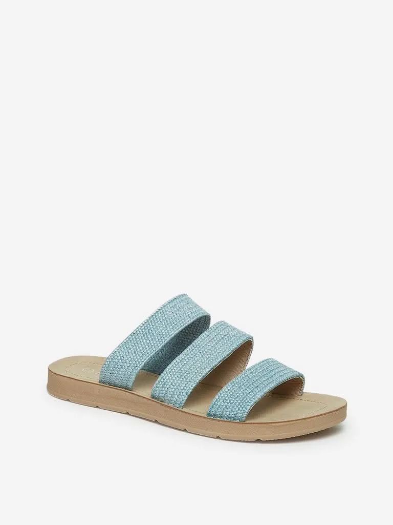 LUNA BLU Blue Multiple Strap Sandals