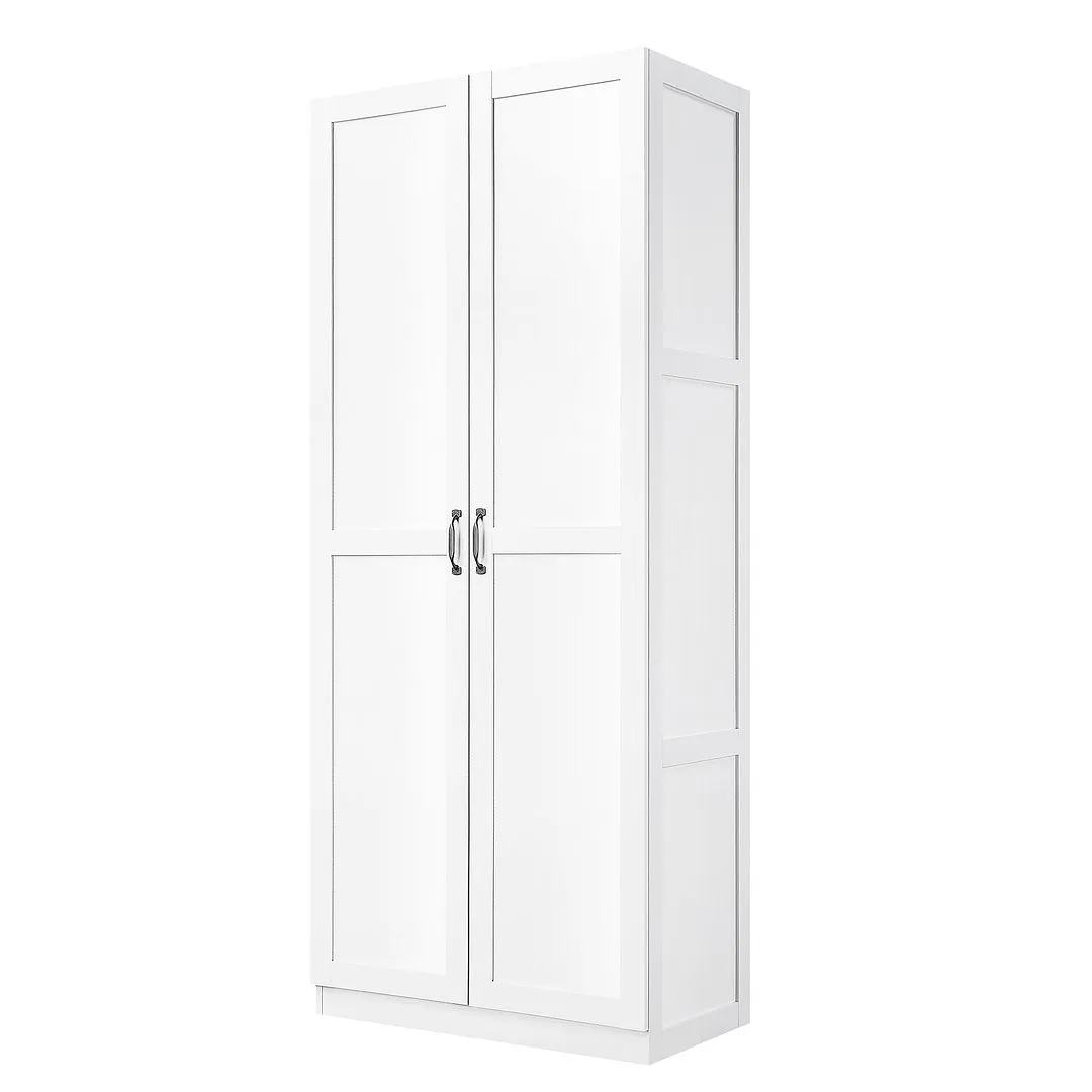 Manhattan Comfort Hopkins Storage Closet 4.0 in White - Set of 2