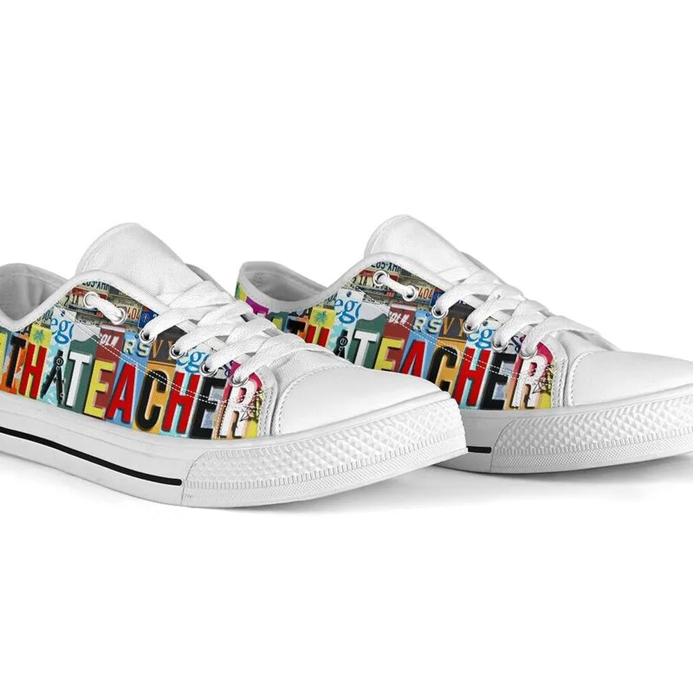 Math Teacher Shoes Shoes License Plate Shoes for Mens, Teacher Shoes, Low Top Sneakers