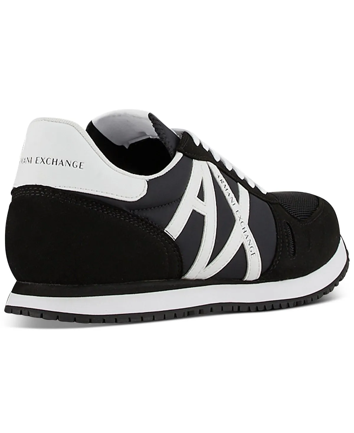 Men's A|X Armani Exchange Logo Sneakers, Black and White