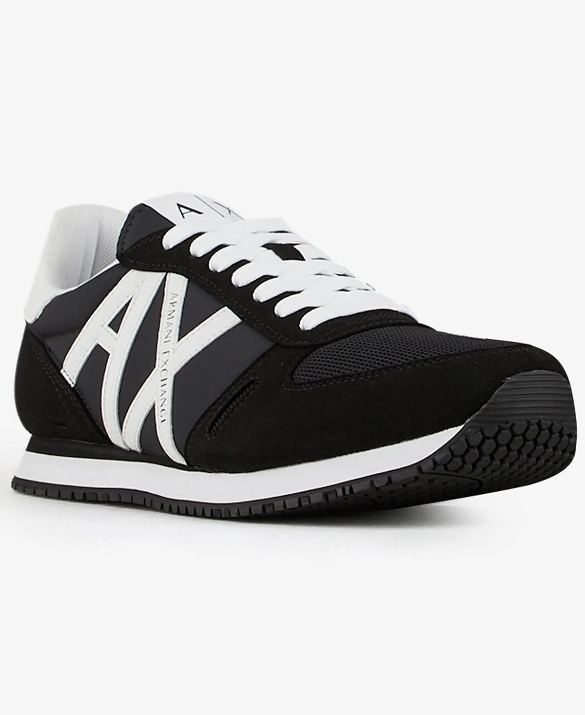 Men's A|X Armani Exchange Logo Sneakers, Black and White