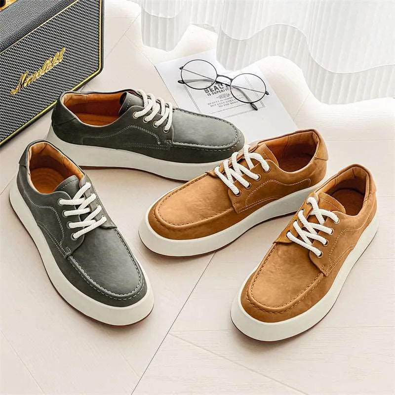 Men's Casual Lace-up Platform Shoes