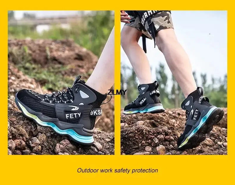 Men's Lightweight Steel Toe Safety Shoes, Puncture-Proof