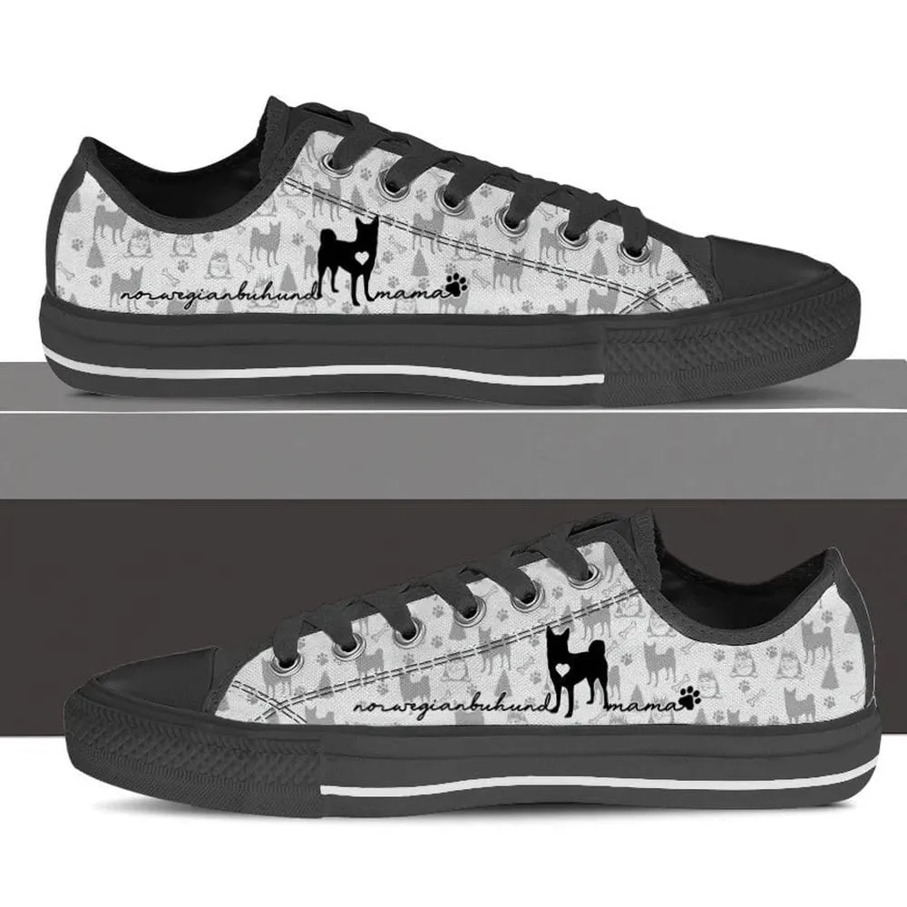 Norwegian Buhund Low Top Shoes - Dog Walking Shoes Men Women, Dog Printed Shoes, Canvas Shoes For Men, Women