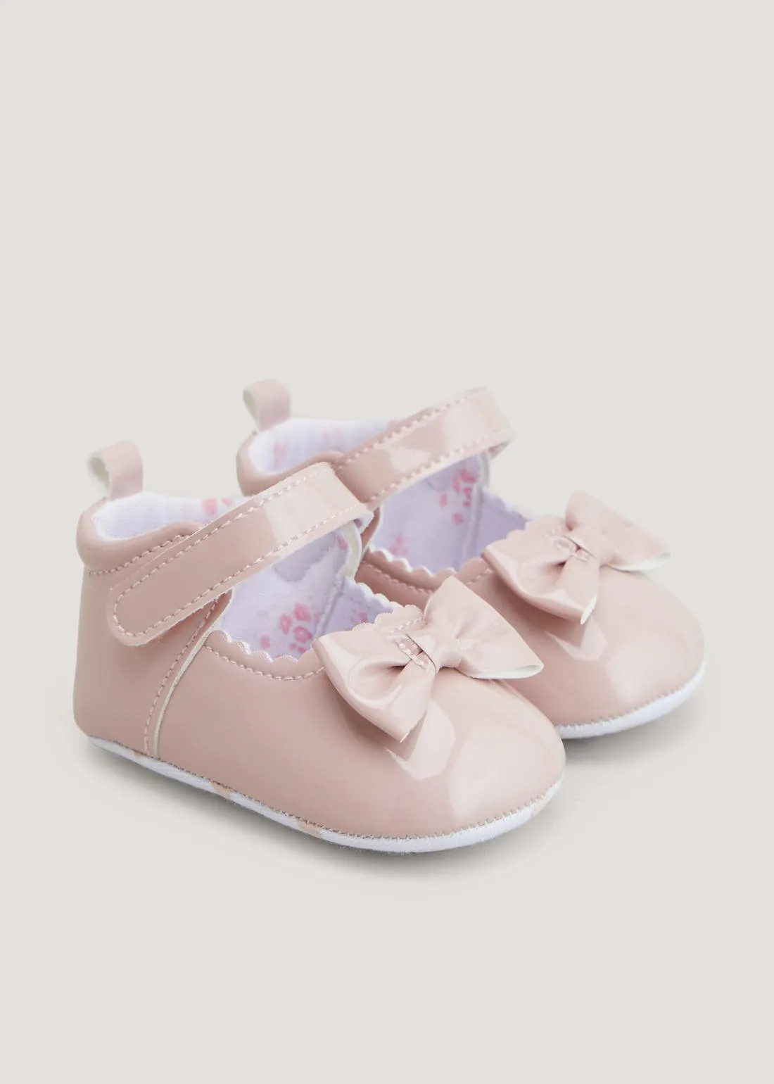 Pink Bow Soft Sole Baby Shoes