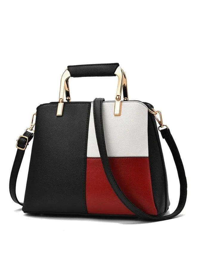 Pretty Color Combination Handbag  with Multiple Internal Pockets