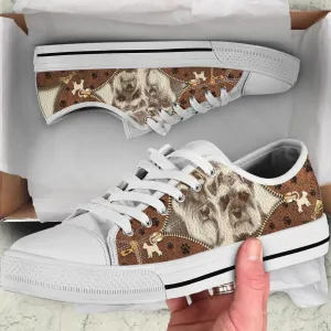 Schnauzer Low Top Shoes - Low Top Sneaker - Dog Walking Shoes Men Women, Dog Printed Shoes, Canvas Shoes For Men, Women