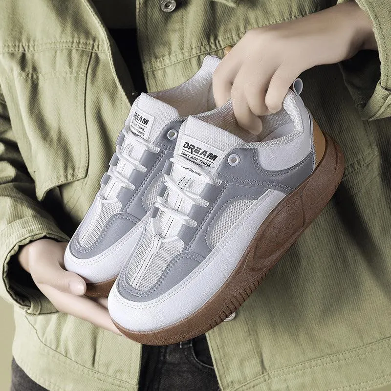 School Girls Wear Breathable Sneakers