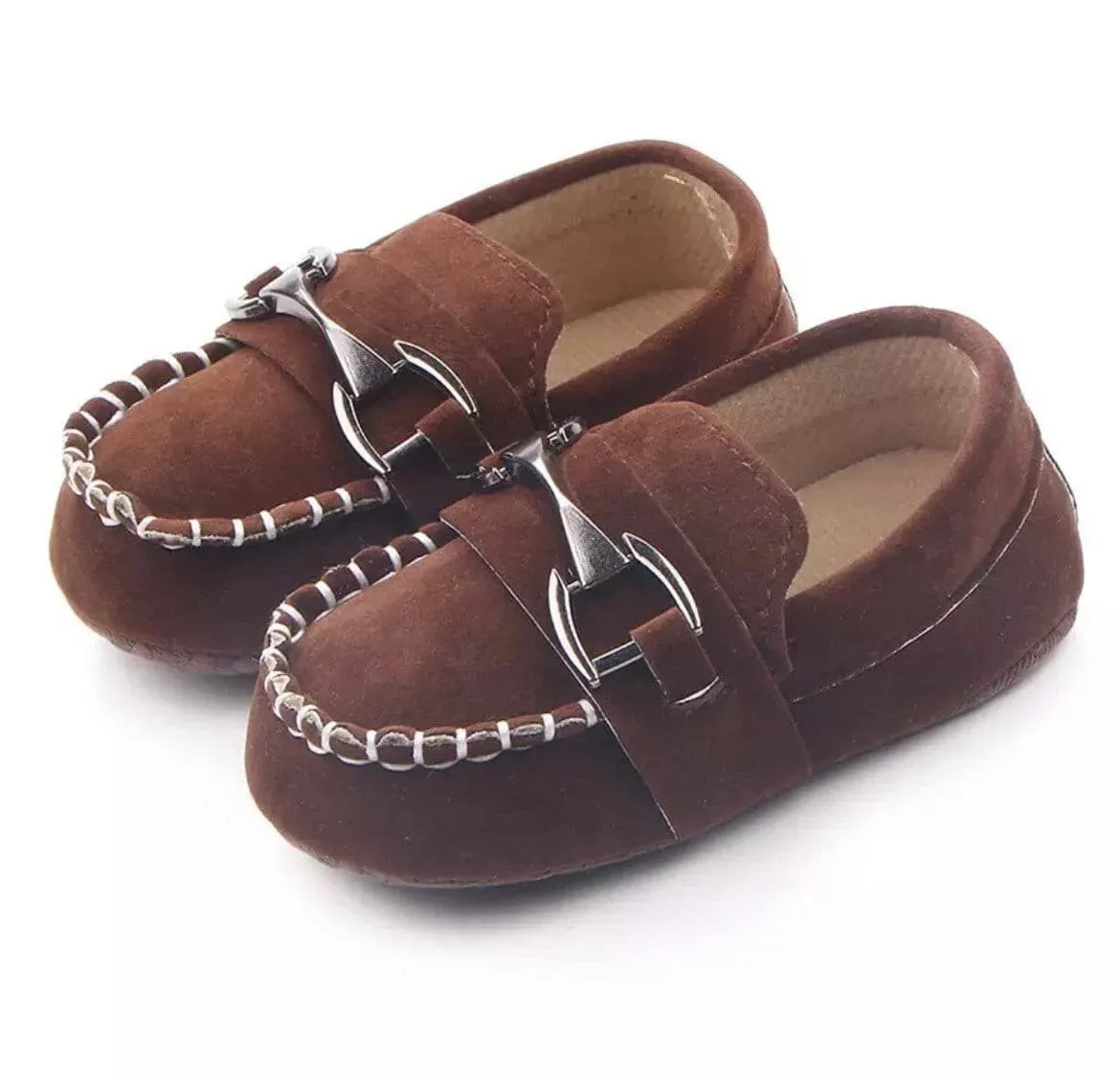 Suede baby boy loafers