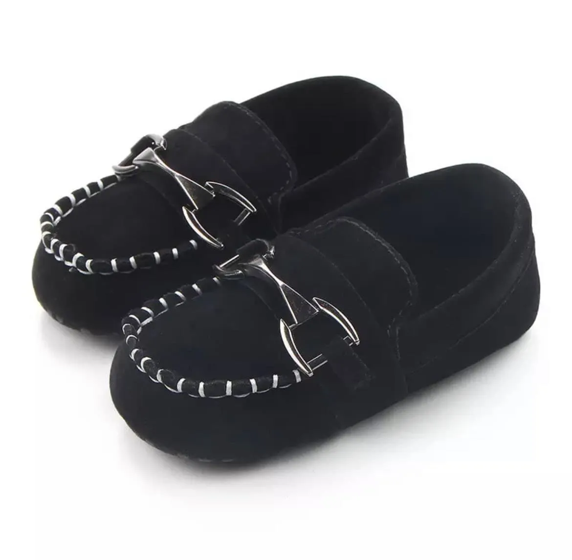 Suede baby boy loafers